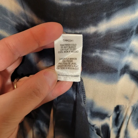 Young Fabulous & Broke Dawn Boho Tie Dye Safari Blue Maxi Dress RARE FIND LARGE - Picture 5 of 9